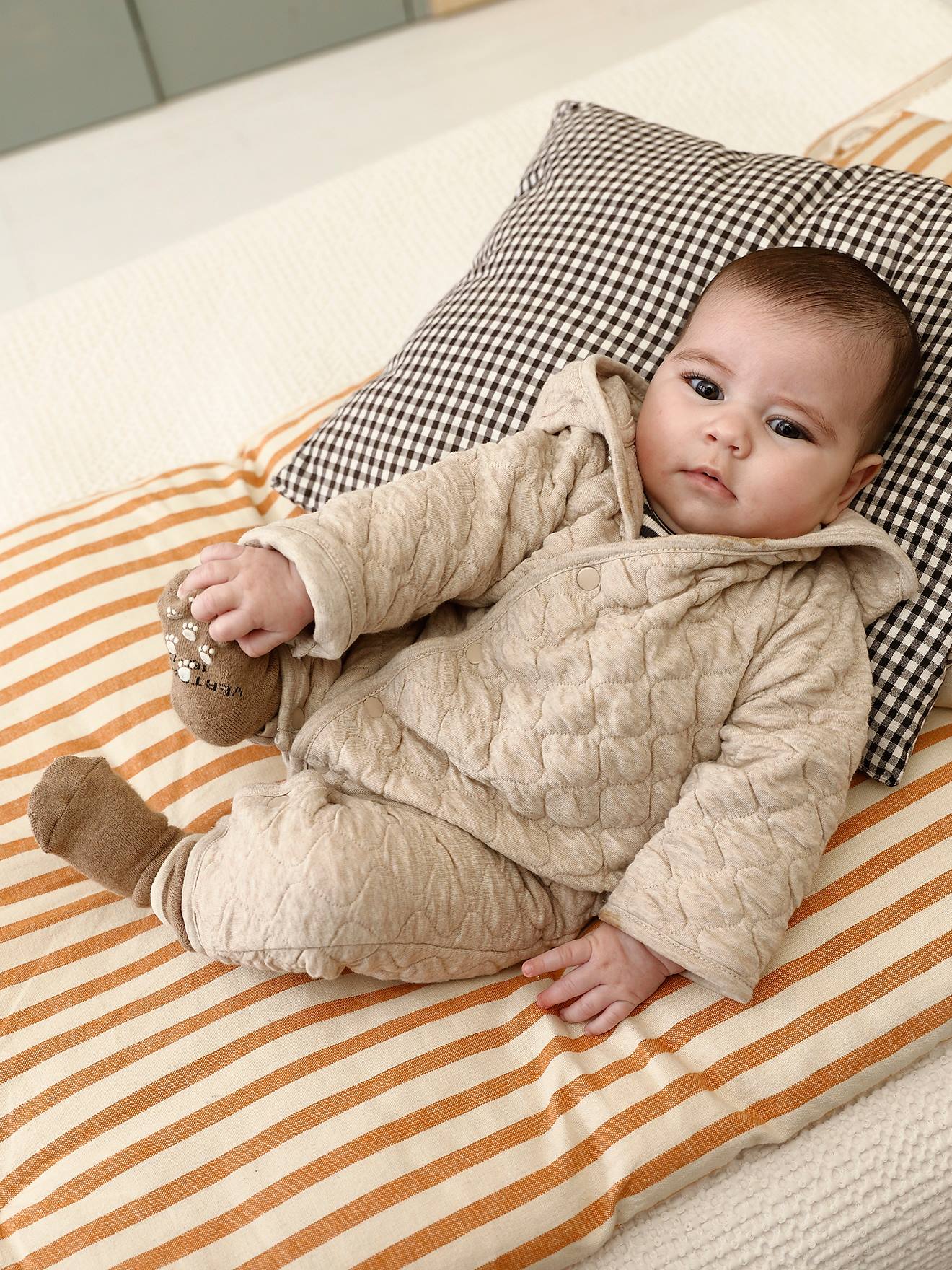 Vertbaudet Babypakje In Jersey Gemêleerd Beige