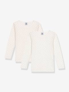 Lot 2 tee-shirts manches longues Petit Bateau  - vertbaudet enfant
