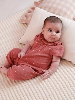 Bébé-Salopette, combinaison-Combinaison bébé fille manches courtes