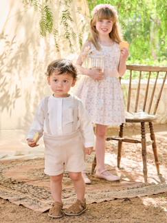 Baby-Babyset-Feestelijke set met overhemd + korte broek voor baby