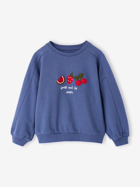 Fille-Pull, gilet, sweat-Sweat-Sweat fille motif fantaisie 