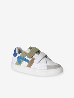 Baskets enfant garçon cuir à scratchs  - vertbaudet enfant