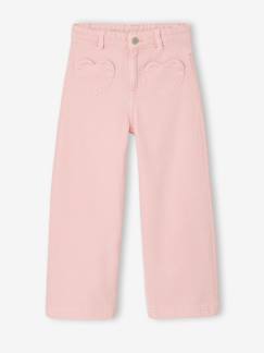 Meisje-Wijde broek voor meisjes met hartvormige zakken