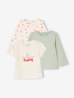 -Set van 3 Basics T-shirts met lange mouwen