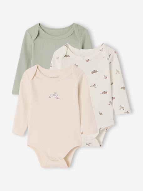 Bébé-Lot 3 bodies bébé manches longue