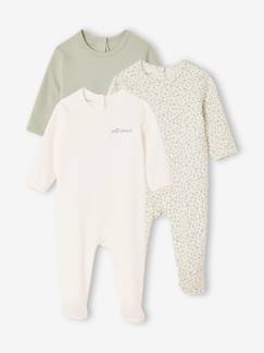 Bébé-Pyjama, surpyjama-Lot 3 pyjamas bébé en coton bio