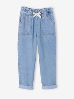 Meisje-Jean-Paper bag jeans broek