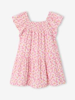 Meisje-Jurk voor meisjes met smockwerk en bloemenprint