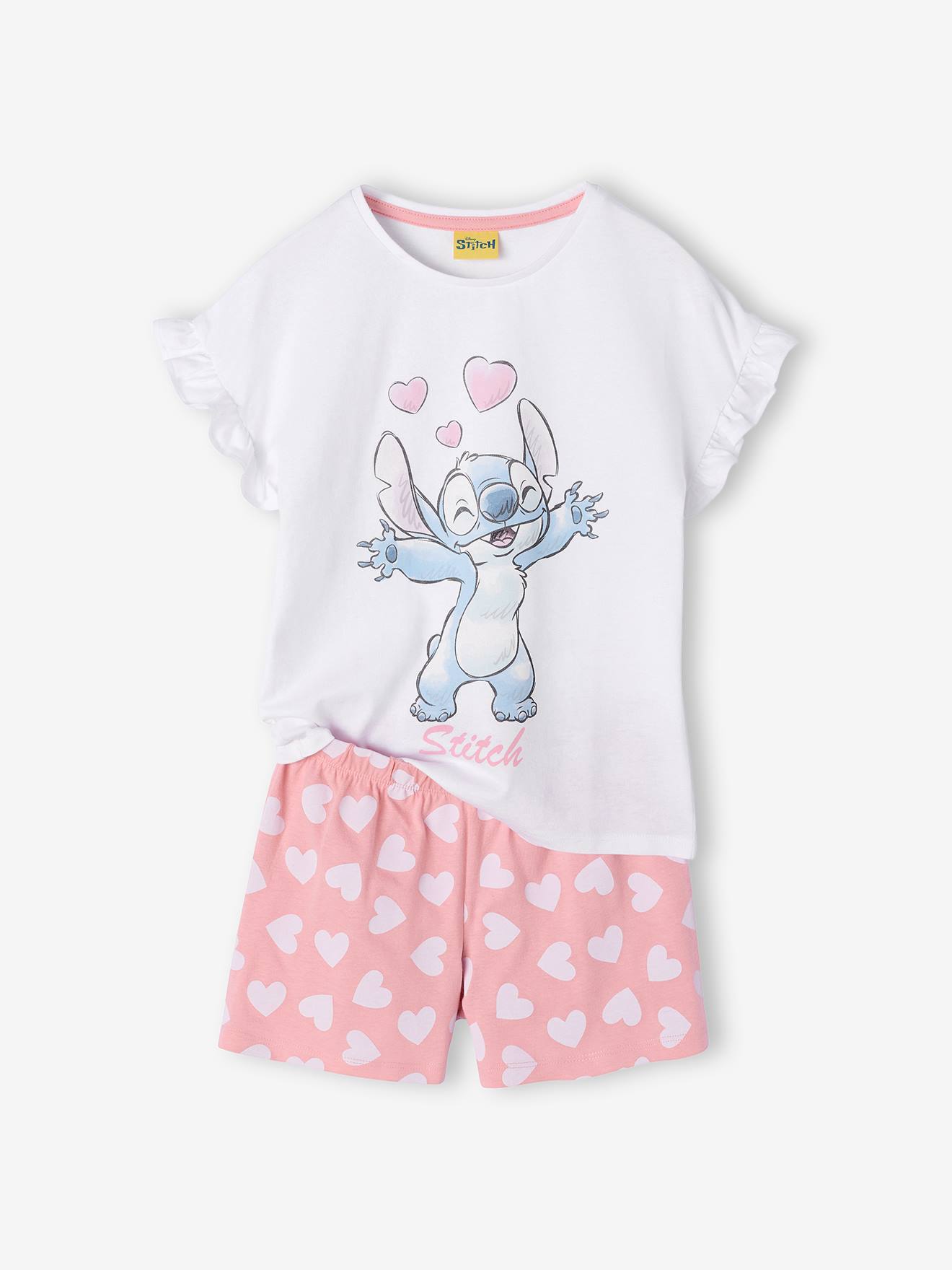Pyjamashorty Meisjes Katoen Lilo & Stitch Snoepjesroze
