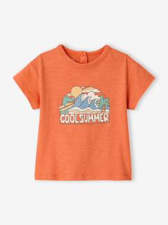 Baby-T-shirt, coltrui-T-shirt baby jongen biologisch katoen