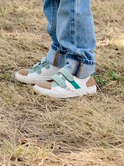 Baskets enfant cuir scratchs  - vertbaudet enfant