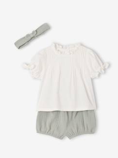- 3-delig katoenen set voor babymeisjes