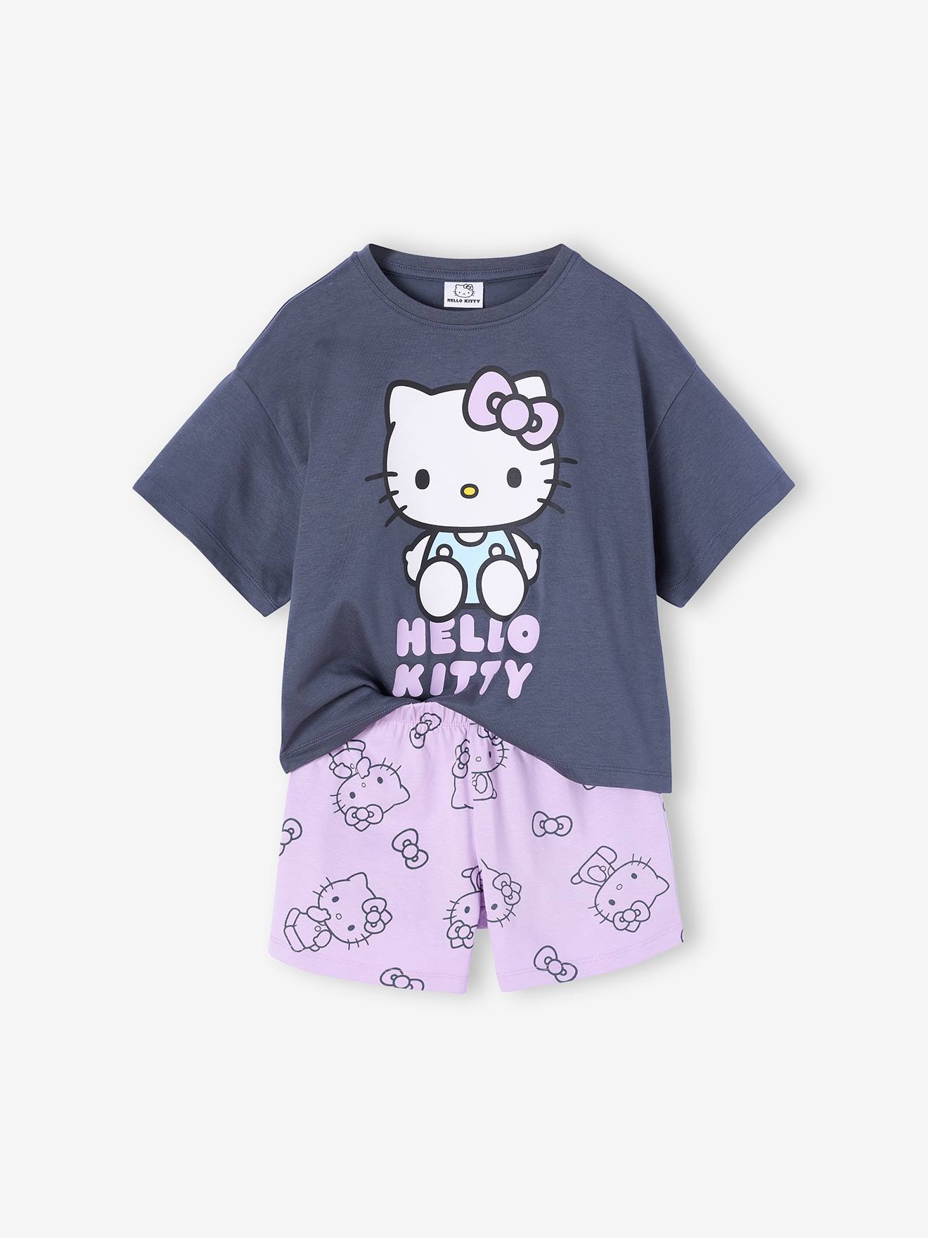 Hello Kitty Pyjashort Voor Tienermeisjes Antraciet