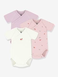 Baby-Set van 3 gekruiste body's baby katoen PETIT BATEAU