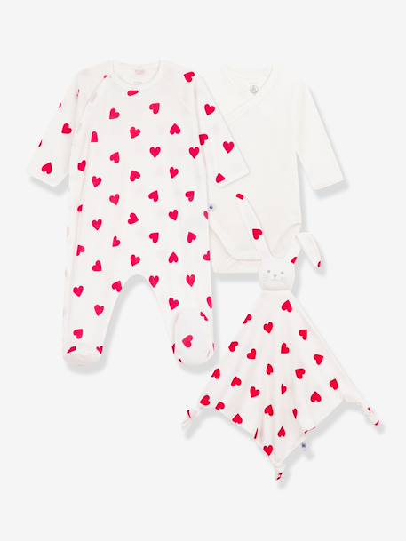 Bébé-Coffret naissance coton cœur Petit Bateau
