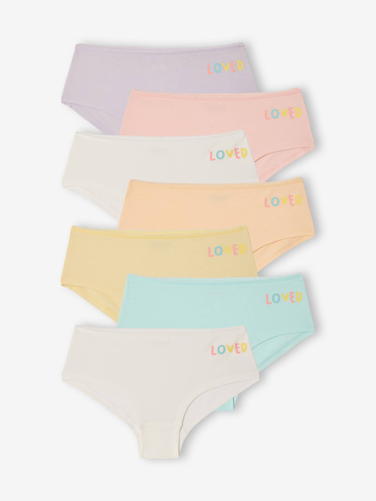 Vertbaudet Set Van 7 Shorty's Basics Rozen