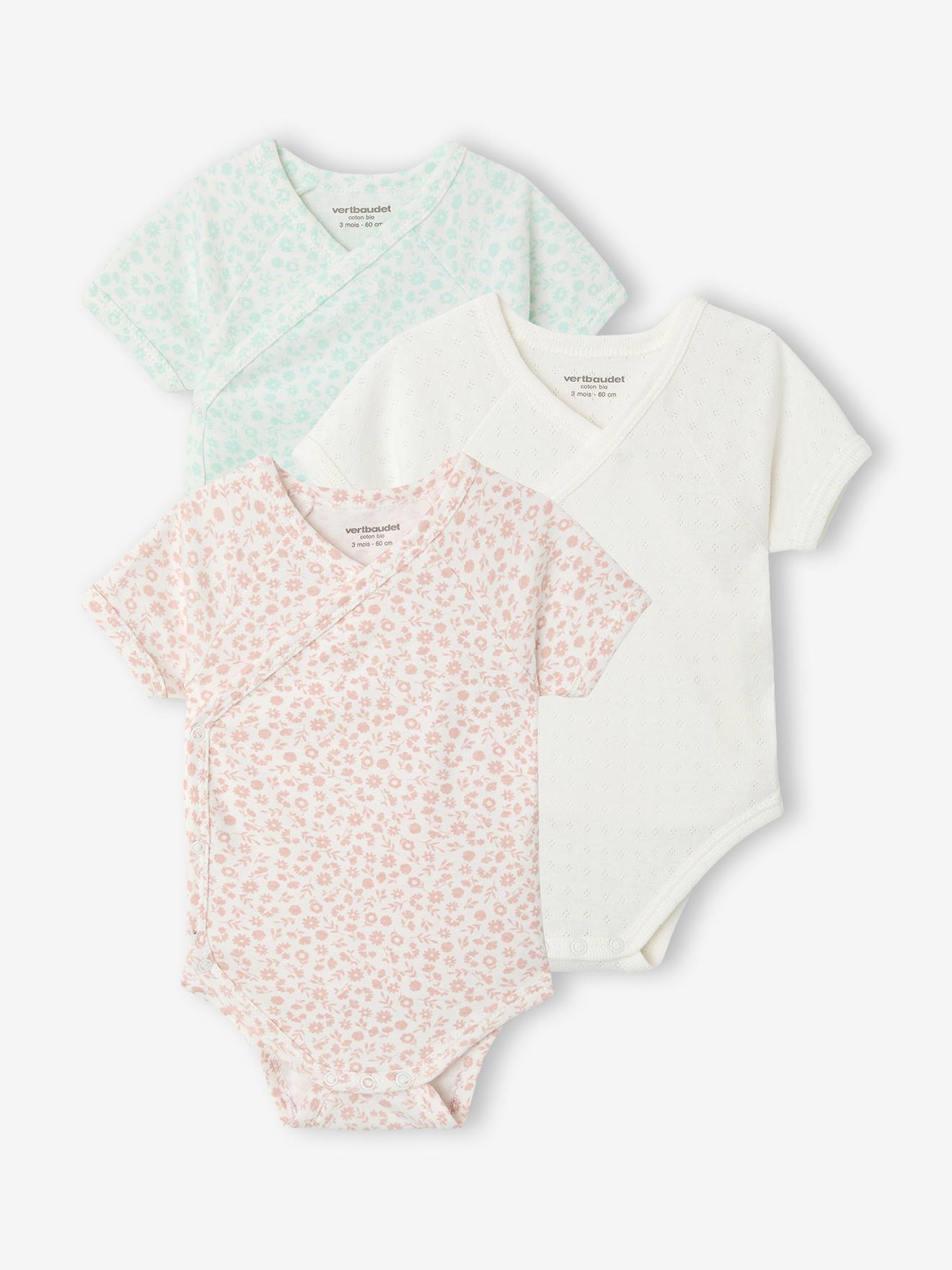 Vertbaudet Set Van 3 Body's Baby Meisje Mc Rozen