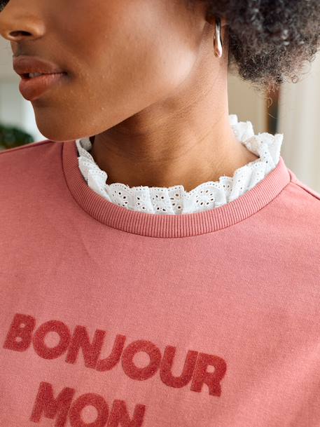 Sweat de grossesse et d'allaitement vieux rose - vertbaudet enfant 