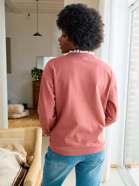 Sweat de grossesse et d'allaitement vieux rose - vertbaudet enfant 