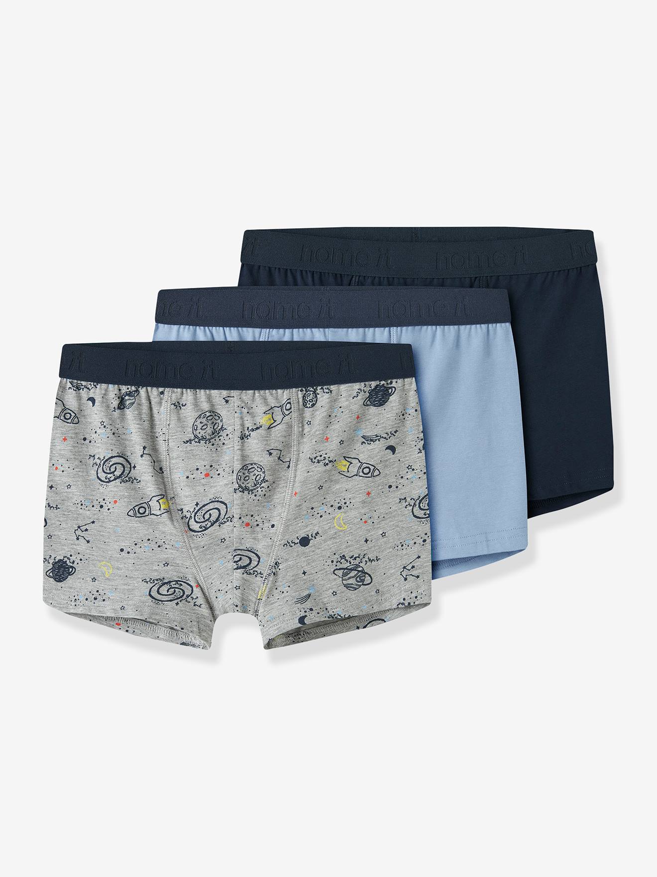 Set Van 3 Boxershorts Espace Jongen Name It Gemêleerd Grijs
