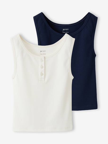 Fille-T-shirt, sous-pull-Lot de 2 débardeurs fille Jonen