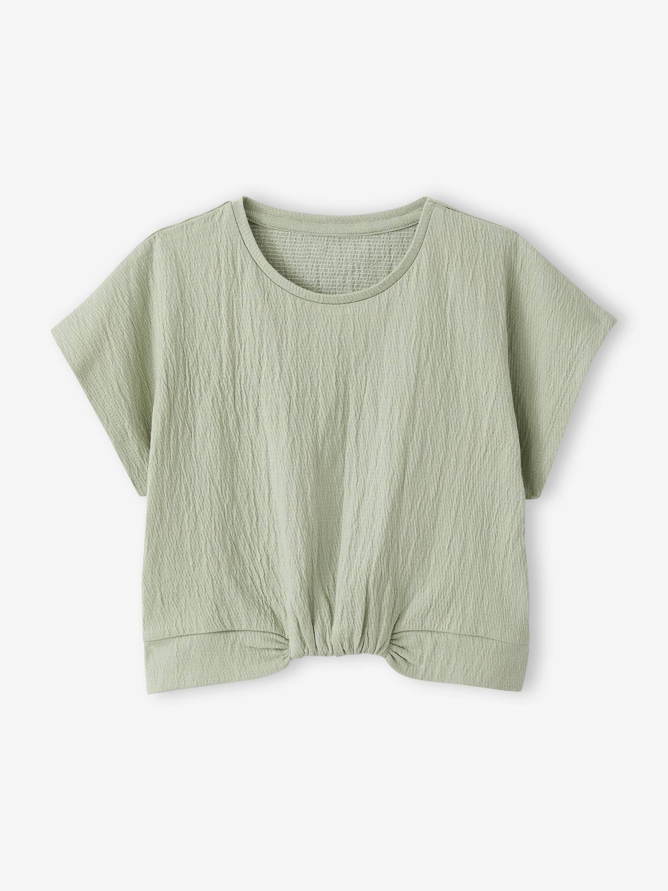 Vertbaudet Blouse Met Korte Mouwen Amandelgroen