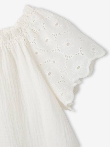 Ensemble 2 pièces short fille Ella Happy Time blanc - vertbaudet enfant 