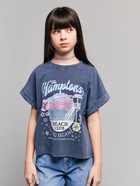 Fille-T-shirt, sous-pull-T-shirt manches courtes fille