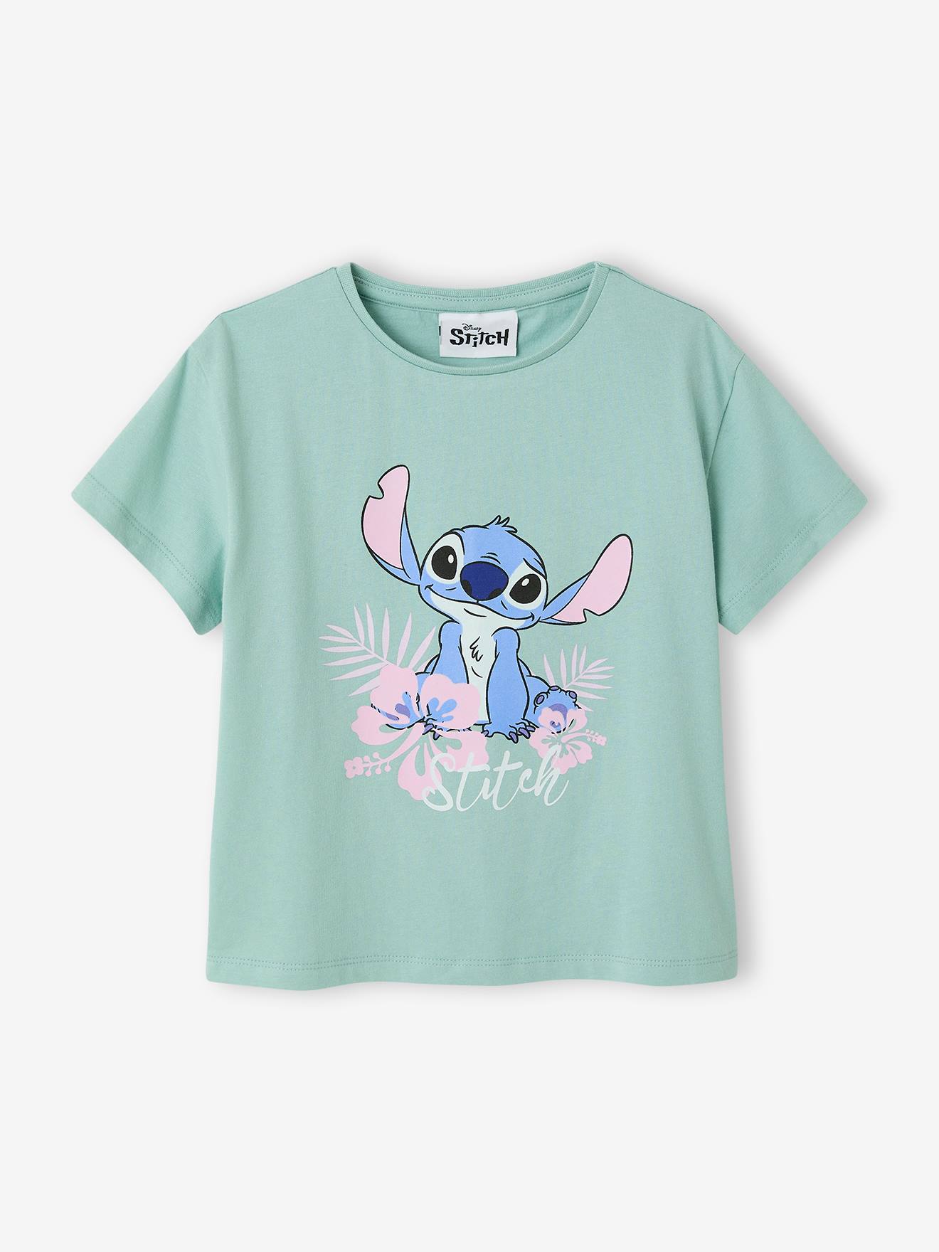 T-shirt Met Korte Mouwen Lilo & Stitch Blauwgroen