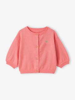 Baby-Basic gebreid babyvest met geborduurd hartje