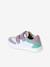 Leren baskets met klittenband voor baby's veel paars+veel wit - vertbaudet enfant 