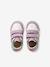 Leren baskets met klittenband voor baby's veel paars+veel wit - vertbaudet enfant 