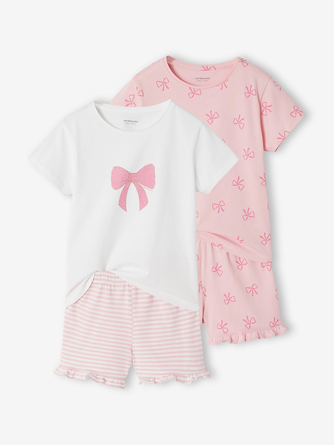 Vertbaudet Set Van 2 Pyjamashorty's. Rozen