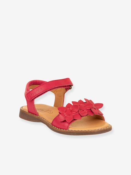 Sandales en cuir pour fille LORE FLOWERS froddo bleu+bleu foncé+blush+lavande+or+rose+rose doré+rouge+tomette - vertbaudet enfant 