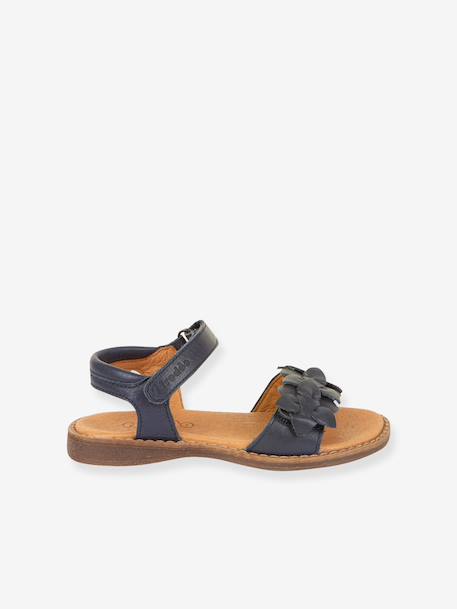 Sandales en cuir pour fille LORE FLOWERS froddo bleu+bleu foncé+blush+lavande+or+rose+rose doré+rouge+tomette - vertbaudet enfant 