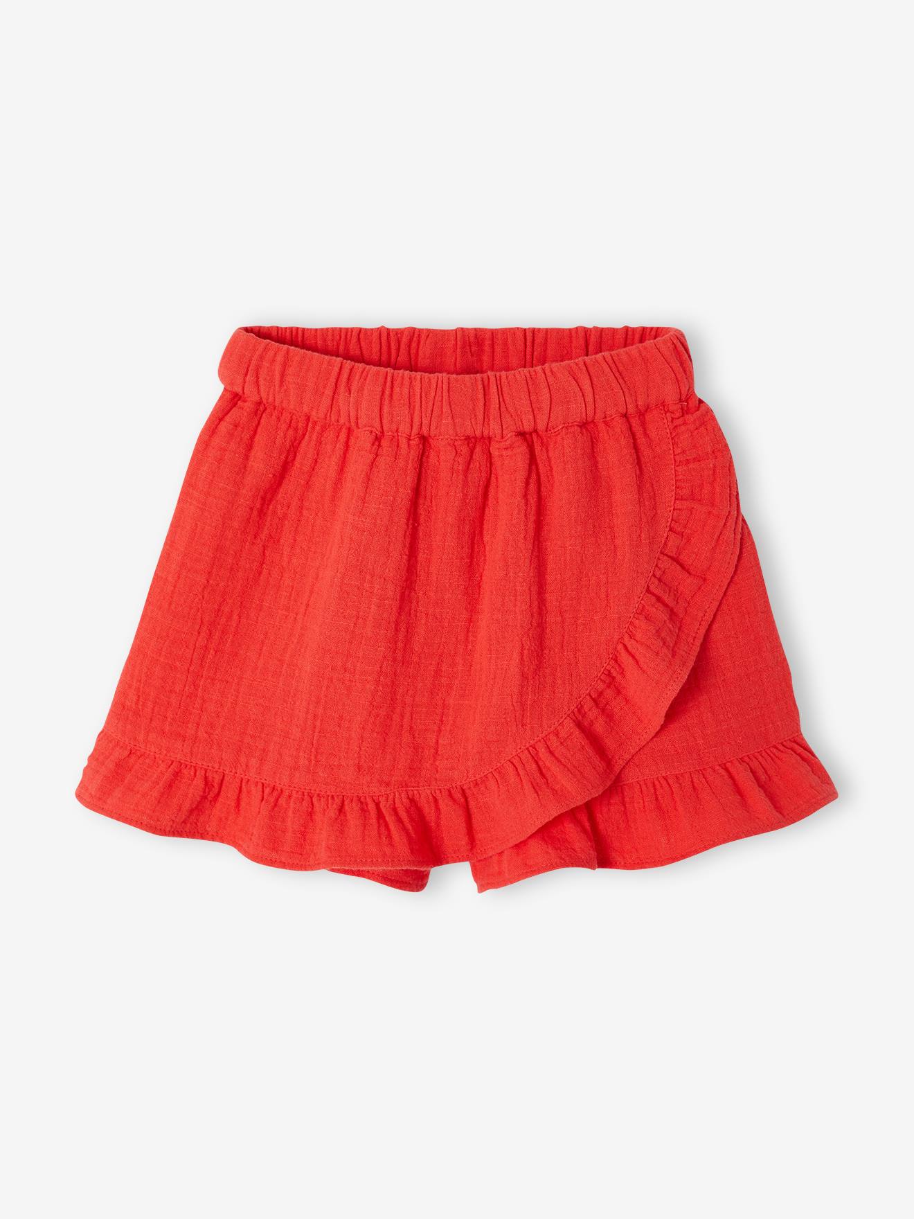 Vertbaudet Skort Voor Meisjes Van Katoenen Gaas Rood