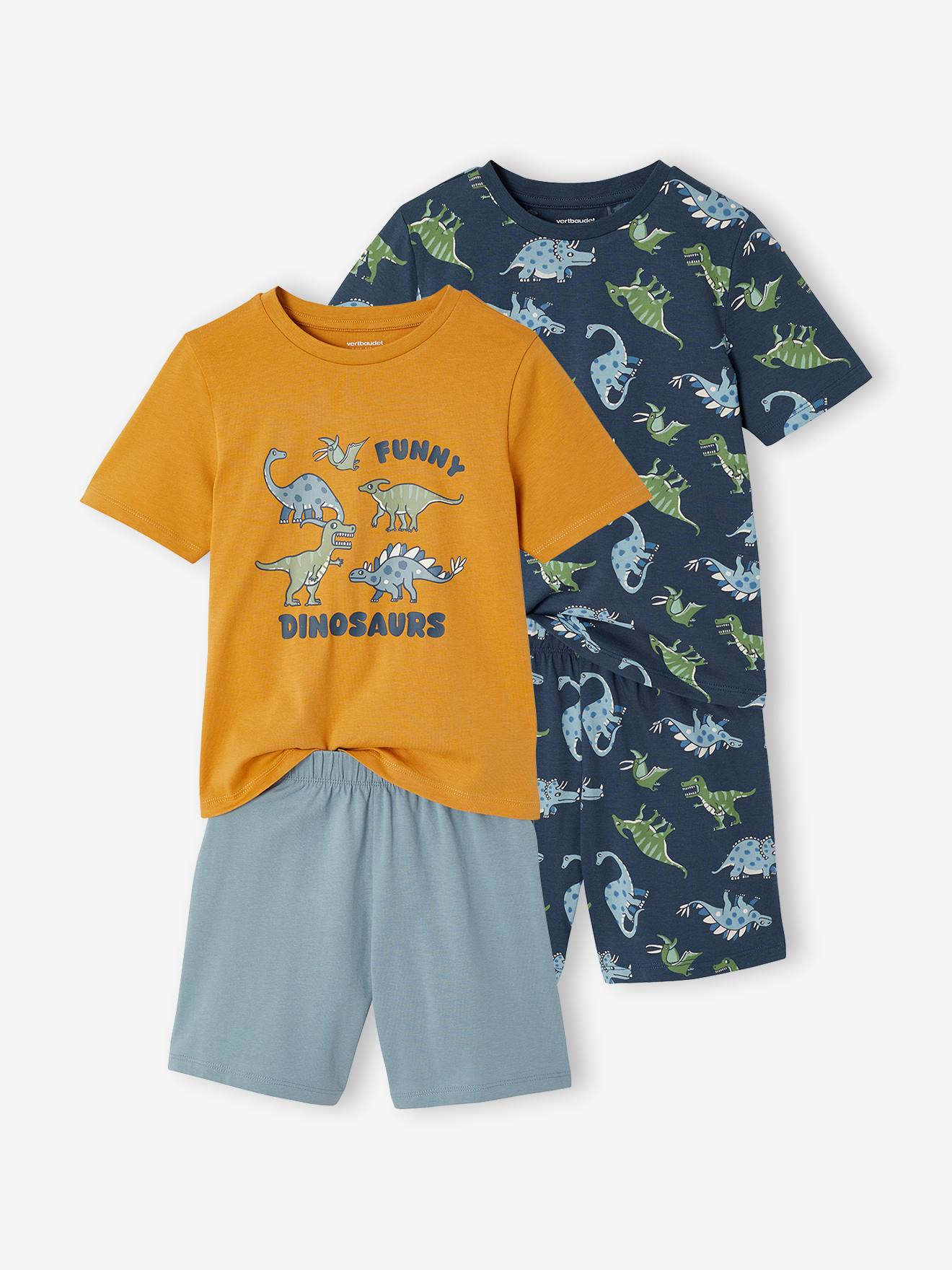 Vertbaudet Set Van 2 Pyjamashorts Dino Nachtblauw