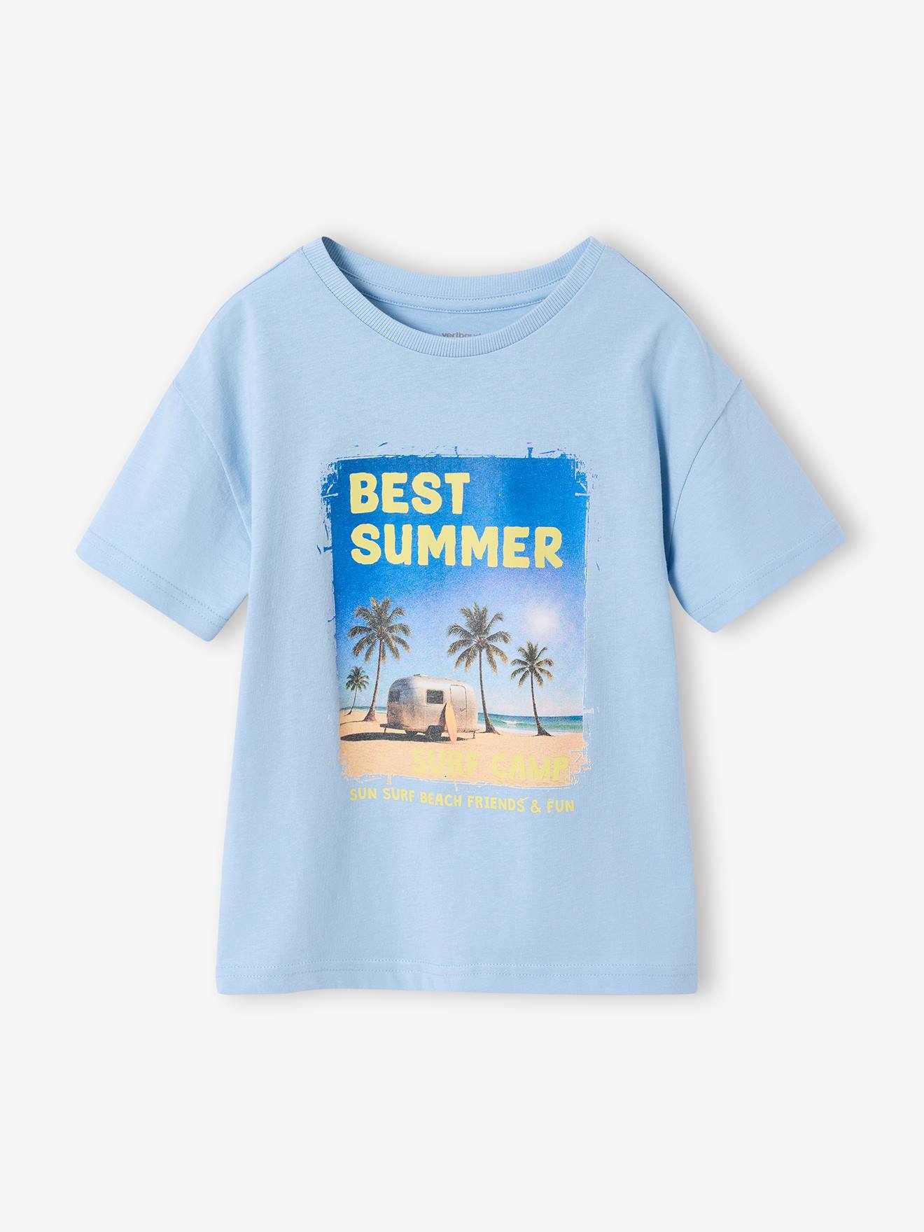 Vertbaudet T-shirt Met Korte Mouwen Voor Jongens Hemelsblauw