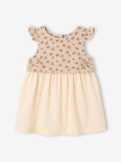 Baby-Jurk voor babymeisjes van twee materialen