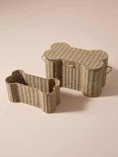 Linge de maison et décoration-Décoration-Lot 2 coffres jouets corde forme os