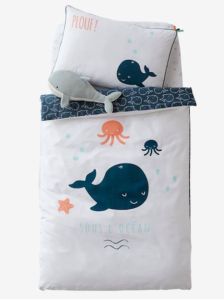 Housse De Couette Bebe Eau Salee Oeko Tex Blanc Bleu Linge De Maison Et Decoration Housse De Couette Bebe Eau Salee Oeko Tex Blanc Bleu Linge De Maison Et Decoration