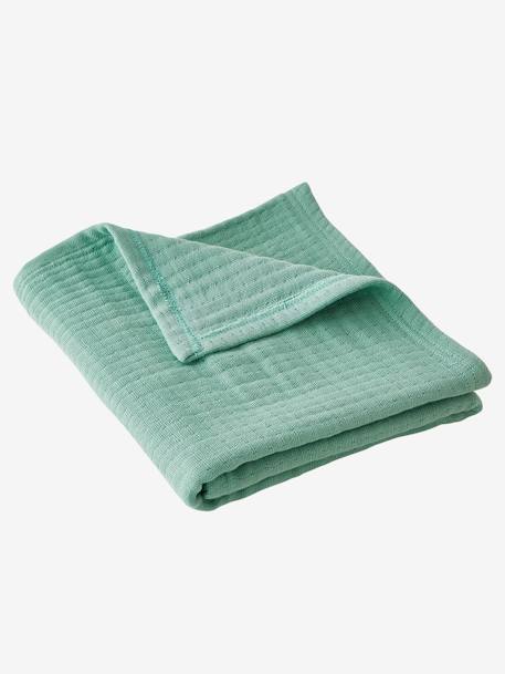 Couverture En Gaze De Coton Pointelle Vert Linge De Maison Et Decoration Couverture En Gaze De Coton Pointelle Vert Linge De Maison Et Decoration