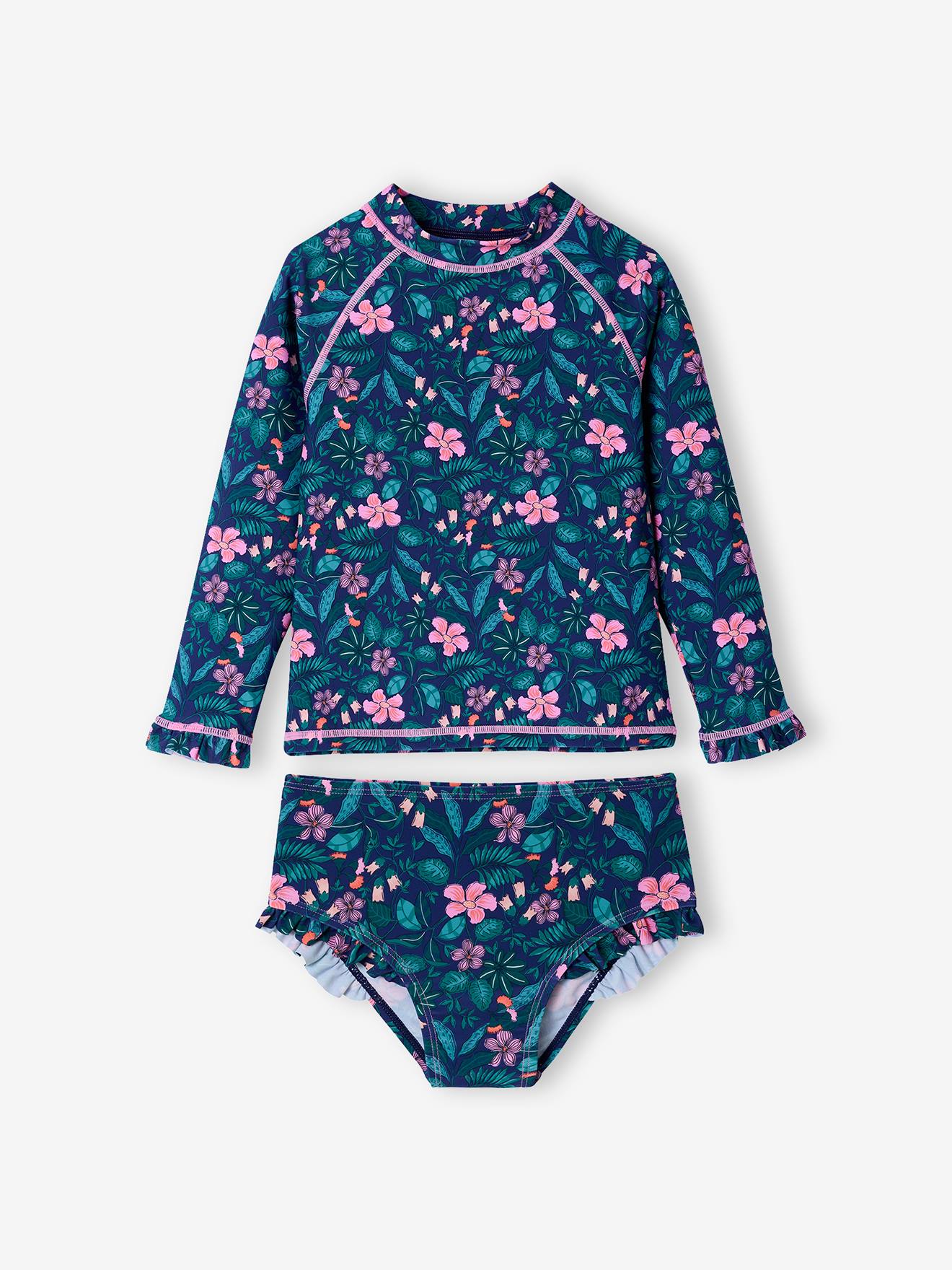 Vertbaudet Uv-werend Badpak Voor Meisjes Marineblauw