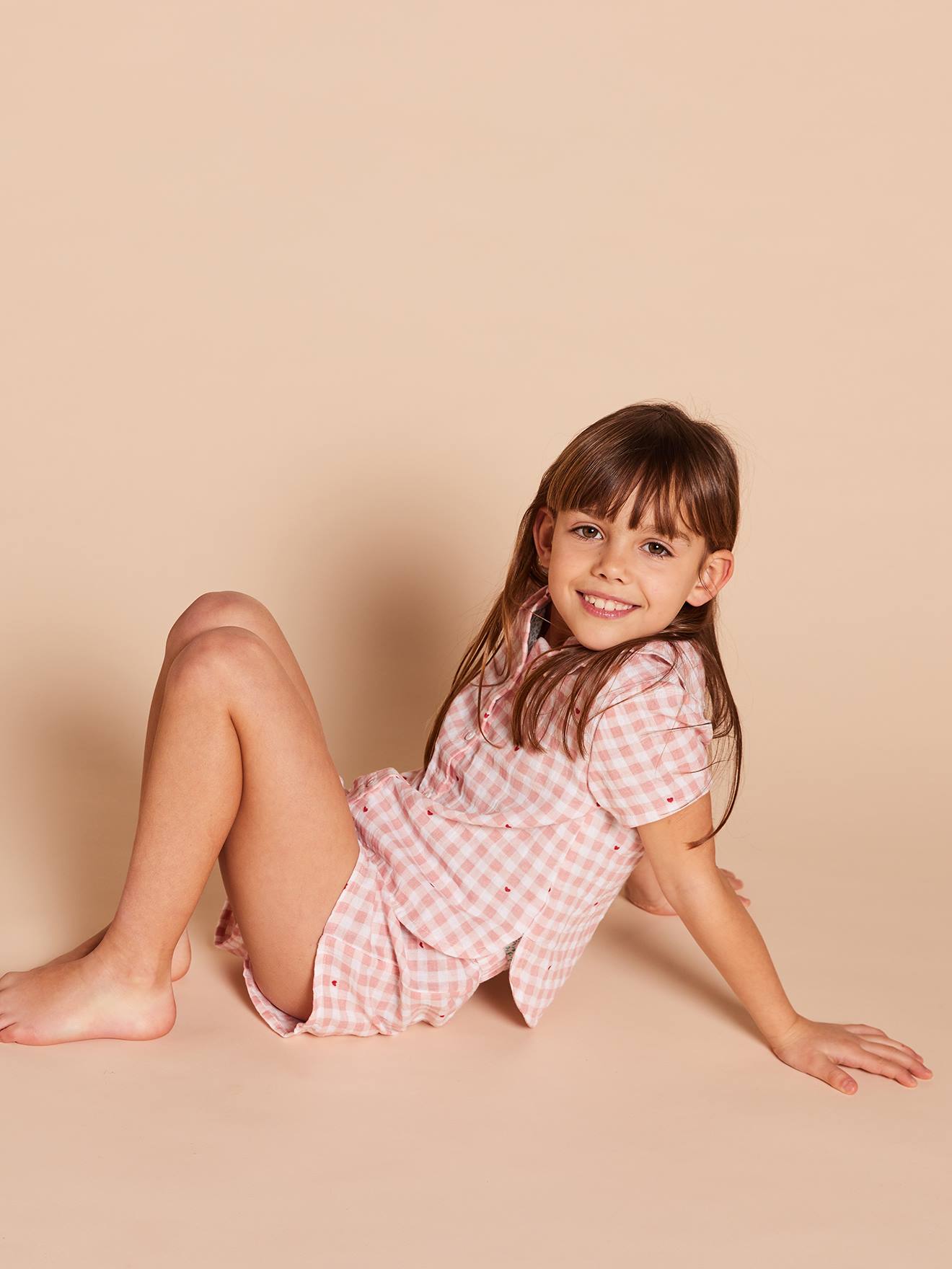 Envie De Fraise Pyjama 2-delige Meisjes Biologisch Katoen Roze (poederkleur)