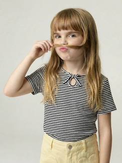 T shirt fille noeud fantaisie  - vertbaudet enfant