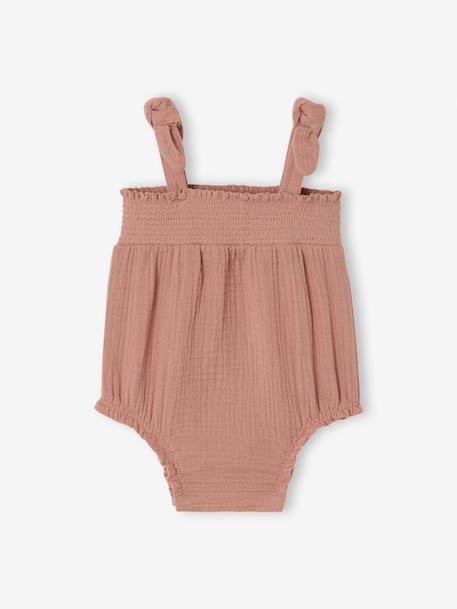 Bébé-Barboteuse bretelles coton
