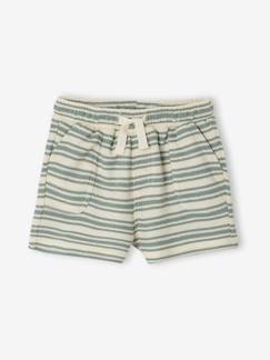 - Gestreepte short met honingraat voor babyjongens