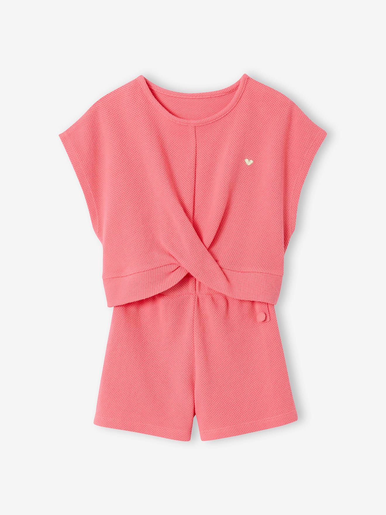 Vertbaudet Set Voor Meisjes, T-shirt En Short Van Fantasie Breisel Rozen