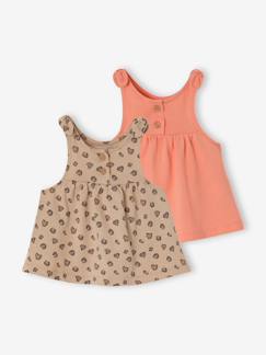 Baby-T-shirt, coltrui-Set van 2 hemdjes van biologisch katoen 