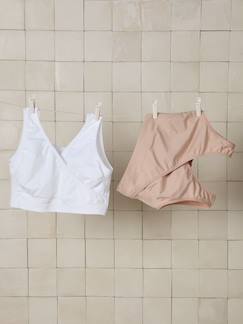 Vêtements de grossesse-Lingerie-Soutien-gorge-Lot de 2 brassières d'allaitement sans coutures en microfibre